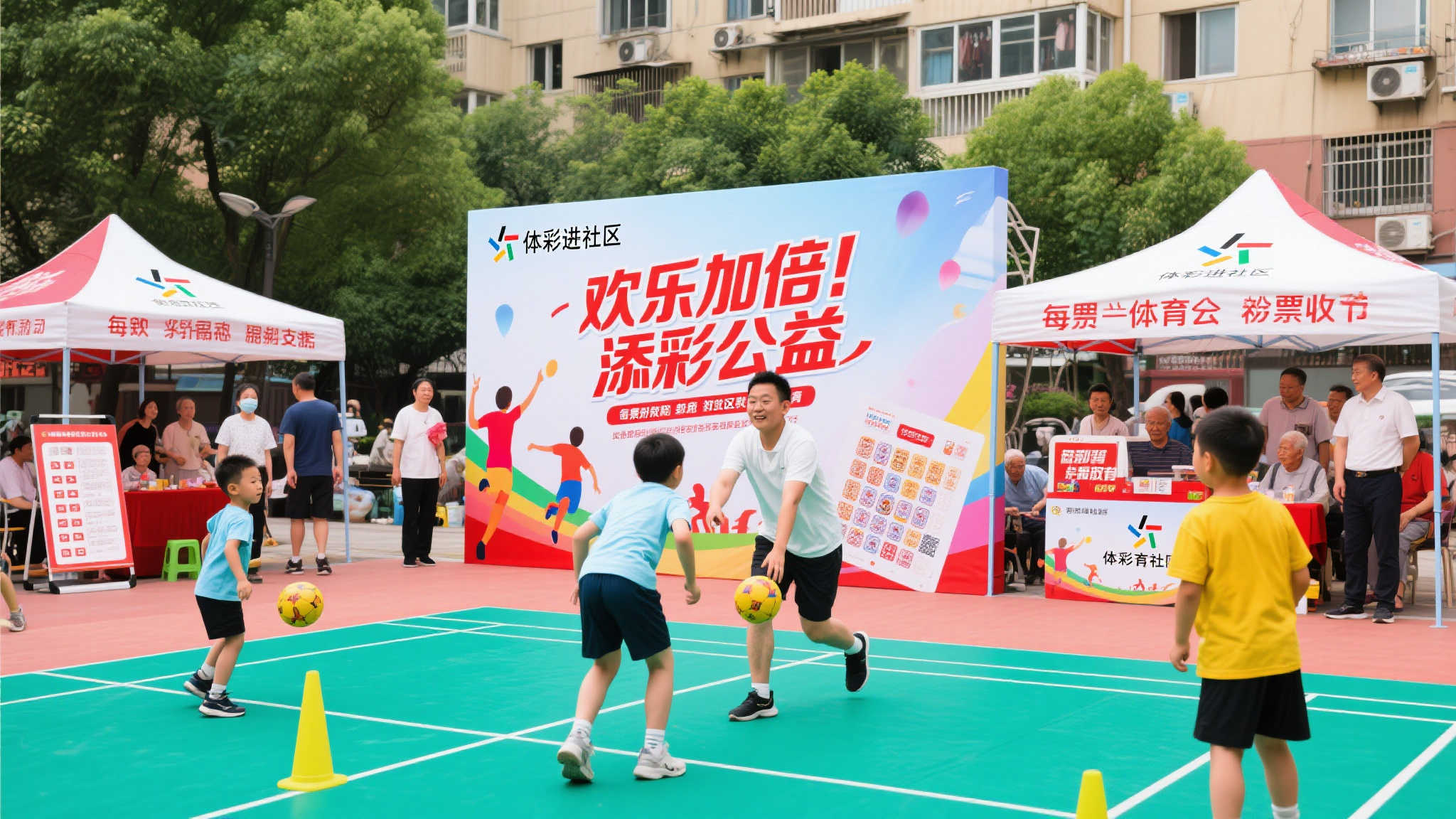 双倍欢乐，公益添彩：体彩社区活动融入欢乐体育节